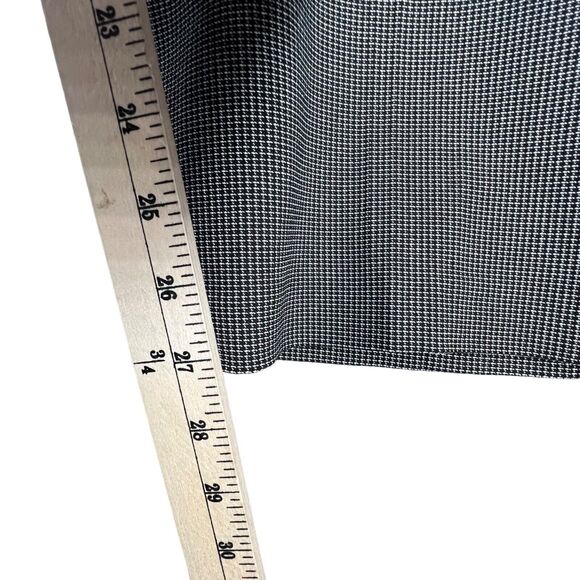 Avenue Pants Womens 26 Black White Mini Houndstooth Pull On Ankle Stretch Career - Picture 8 of 15